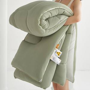 Queen Size Winter Down Alternative Comforter Quilted Duvet Insert with Microfiber Filling - All Season Reversible Warm Home Comforter - Machine Washable, Green