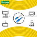 Fibergaga-30M(98ft) OS2 SC to LC Fiber Patch Cable Single Mode, Simplex, Length Option: 0.5M(1.6ft)-100m(328ft) 9/125m 2.0mm Diameter Fiber Optic Cords,LSZH, OS1/OS2 Compatible