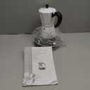 Coffee Pot 6 Cup Electric Espresso Coffee Maker Italian Moka Maker 300ml Portable Aluminum Espresso Machine Cafetera Moka Pot with Detachable Base, Gift for Home Travel(White)