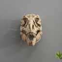 T-Rex Skull Wall Decor, Dinosaur Head Fossil Replica Wall Art, Realistic 3D Dinosaur Skull Wall Mount Sculpture for Living Room Bedroom Kids Room Home Bar Halloween Decor