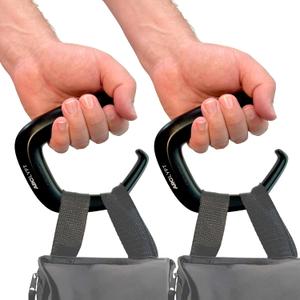 Grocery Bag Carrier (2 Pack) - Invented by Board Certified Orthotist Ergonomic Lightweight Design - Also a Rehab & Recovery Aid, Carpal Tunnel, Arthritis, Weak Hands All Ages - Black Grocery Bag Carrier (2 Pack) - Invented by Board Certified Orthotist Ergonomic Lightweight Design - Also a Rehab & Recovery Aid, Carpal Tunnel, Arthritis, Weak Hands All Ages - Black