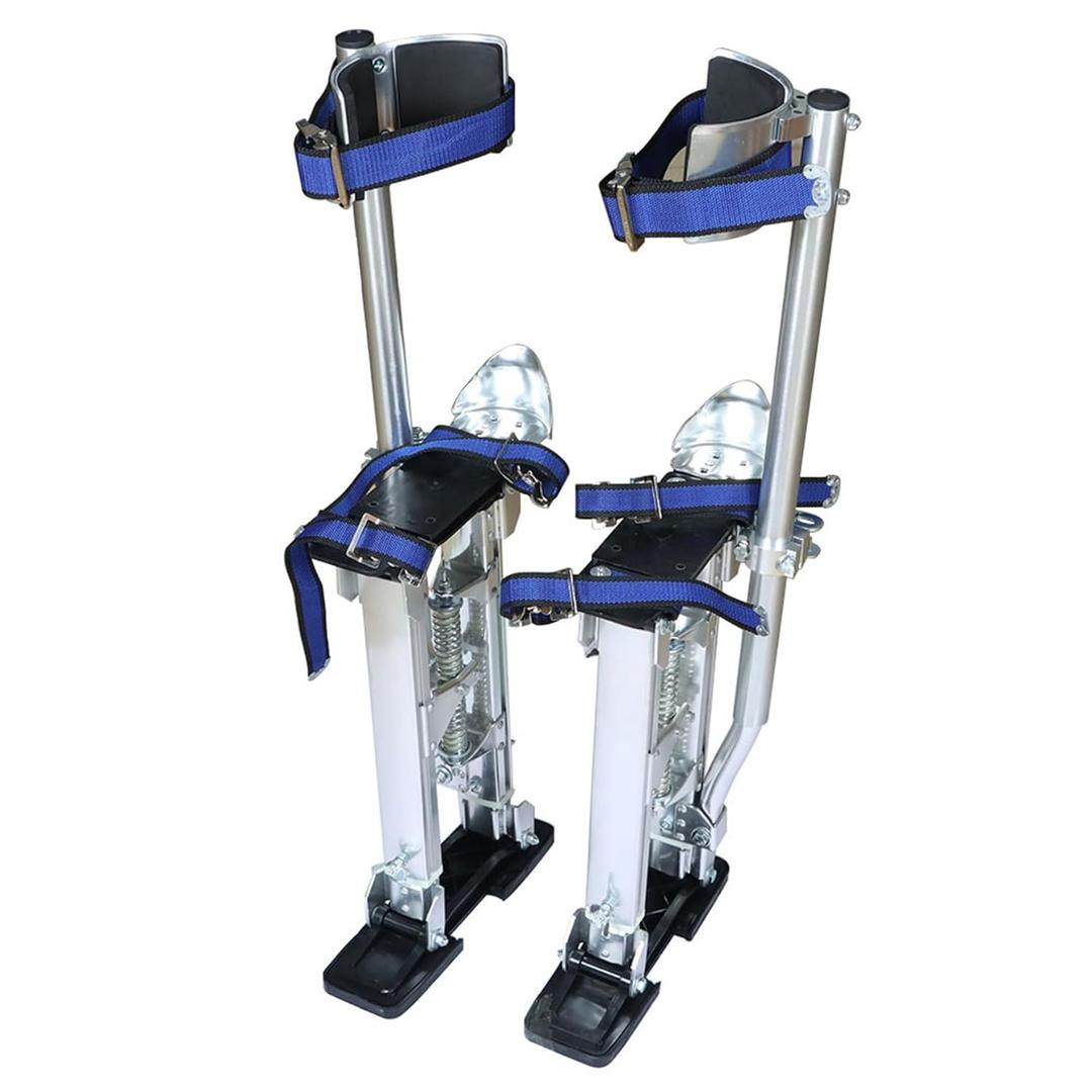 15-23 inch Drywall Stilts Grade Adjustable Auminum Tool Stilt for Painting or Cleaning - Silver