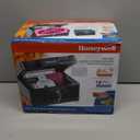 Honeywell Safes & Door Locks - Small Safe Box Chest for Home - Fireproof Safe Holds #10 Envelopes, USB Flash - Strong ABS Plastic - Document, Money Safe with Key Lock System - 0.15 CU, Black - 1101 (4.0 litre)