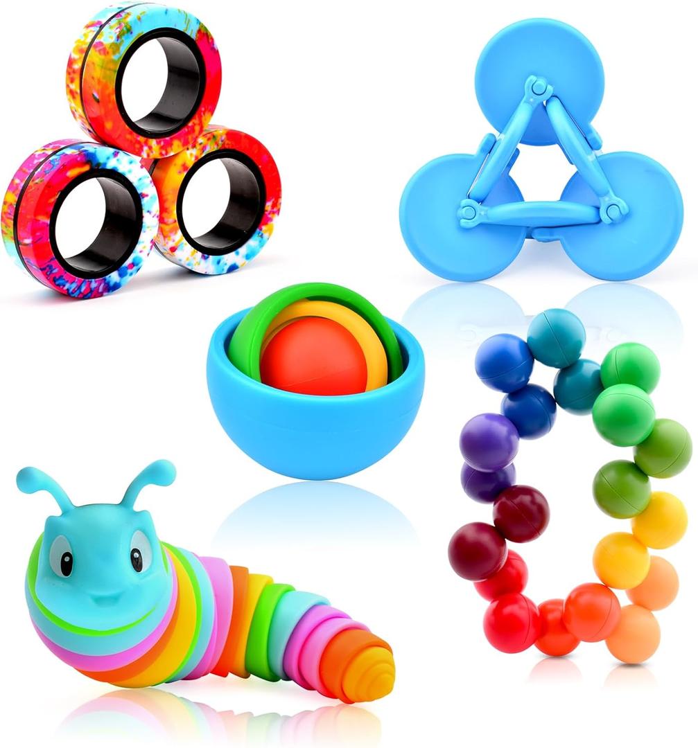 Fidget Toys for Kids 8-12 Pack, Sensory Toys Set Easter Basket Stuffers for Teens Adults Autism, Fidget Slug, Sensory Ball Desk Toy Stress Relief Toys for ADHD Toddler Fidget Toys for Kids 8-12 Pack, Sensory Toys Set Easter Basket Stuffers for Teens Adults Autism, Fidget Slug, Sensory Ball Desk Toy Stress Relief Toys for ADHD Toddler