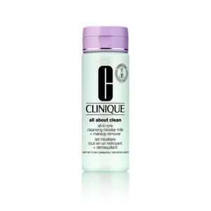 Clinique 3-Step All About Clean All-in-One Cleansing Micellar Milk + Makeup Remover With Glycerin + Vitamin E, 6.7 Fl Oz