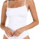 La Blanca Women's One Piece Swimsuit Island Goddess Shirred Side Women's Bathing Suit (2, White)