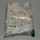 jinchan Floral Linen Tier Curtains 24 Inch Farmhouse Cafe Curtains Tie Top Botanic Drapes for Small Windows Over Sink for Kitchen Country Rustic Laundry Room Bathroom RV 2 Panels Green on Beige