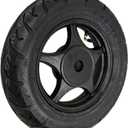 RedCap 10" Inch Rear Wheel & 3.5-10 Tire Assembly for 50cc Scooter Moped with Drum Brake GY6 QMB139 Sunny TaoTao Vitacci Amigo Milano Beemer 50 Yongfuo YN50QT-8 (Black), 3.50-10