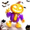 Halloween Pumpkin Dancing Robot Toy  Light-Up Musical Walking Figure, Party Decoration for Boys & Girls Ages 3-8, Fun Holiday Gift