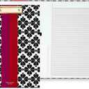 Kate Spade New York A4 Clipboard Folio with Low Profile Clip, Professional Padfolio Includes Lined Notepad, Pen Loop, and Pocket, Black Spade Flower