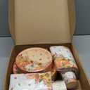 Jenaai 200 Pcs Thanksgiving Tableware Set Serve for 50 Guests Disposable 9" Dinner Plates 7" Dessert Plates Paper Cups and Napkins Dinnerware Set for Thanksgiving Day Fall Autumn Party Supplies