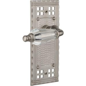 Nostalgic Warehouse Craftsman Plate with Parlor Lever, Double Dummy, Satin Nickel