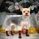 EXPAWLORER Anti-Slip Dog Socks-Double Sides Grips Traction Control on Hardwood Floor,Dog Shoes for Hot/Cold Pavement,Best Paw Protector,Prevents Licking,for Puppy Small 