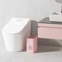 TrashAid Small Bathroom Trash Can, 2.1 Gallon Bathroom Garbage Can, Stainless Steel Waste Basket for Office, Under Desk, Bedroom, Rv, Pink