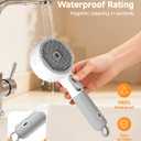 Pet Spray Brush for Cats & Dogs, 3-in-1 Grooming Tool with Cool Mist, 2-Speed Spray Settings, Removes Dander & Deshedding, One-Touch Self-Cleaning Hair Brush, for Long Short Hair Pets