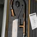 Rose Gold Kitchen Faucet with Pull Down Sprayer,Stainless Steel Gold Kitchen Faucet with Sprayer,High Arc Gold Faucets with Deck Plate for 1 Hole & 3 Holes Kitchen Sink