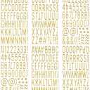 6 Sheets Gold Puffy Letter and Number Stickers 1 inch Gold 3D Alphabet Letter Stickers Waterproof Golden Foam Stickers for Mailbox Poster Scrapbooking Sign Graduation Cap Decor DIY (Classic Block)