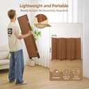 COCOSICA 6 Panel Short Room Divider, Bamboo, 47.2 in Tall, Natural