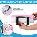 Smiry Ergonomic Office Chair Armrest Pads, Memory Foam Arm Rest Covers, Non-Slip Armrest Cushion with Adjustable Buckles and Straps, Elbow Relief for Desk, Gaming & Wheelchair (Pink, Set of 2)