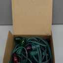 25FT C7 Multicolor Christmas Lights Outdoor, Vintage Incandescent String Lights with 25 Colorful Bulbs for Xmas Tree, Porch, Patio, Holiday, Party - Green Wire, E12 Base, UL Listed