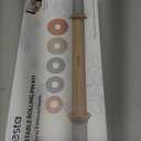 Geesta Adjustable Wood Rolling Pin with 5 Thickness Rings, Precise Dough Roller Handle Press Design with Measurement Guide for Fondant, Pizza, Pie Crust, Cookie, Pastry Baking Decorating Accessories