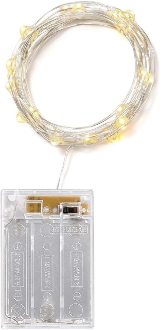 Battery Fairy Lights Led String Lights with Timer 20LED Battery Operated String Lights Copper Wire Light for Indoor Outdoor Lighting Bedroom Wedding Decor Party Christmas Tree Decoration
