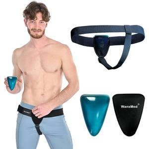 Inguinal Hernia Belt for Men & Women | Hernia Support for Men | Left/Right Side | 2 Compression Pads, S/M