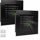 2pcs 14" x 14" Premium Aluminum Gable Vents with Screen, Paintable Design -Ideal for Attic and Shed Ventilation, Vent Opening 12"x12" (Black 14" x 14"-2 Pack)