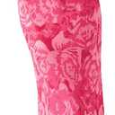 PRETTYGARDEN Women's Floral Bodycon Maxi Dress Summer Beach Sundress Sleeveless Spaghetti Strap Wedding Guest Dress (Pink, XXL)