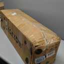 MAXYOYO Modern Accent Chair, Comfy Living Room Chair with Metal Frame Wooden Armrest, Upholstered Armchair with Soft Cushion for Bedroom Balcony Lounge Reading Room, Dark Green (Standard)