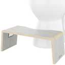 Squatty Potty Oslo Eucalyptus Folding Toilet Stool  Compact, Stylish, and Space-Saving Design for Better Bathroom Posture, Durable Eucalyptus, No Assembly Required (7 Inches)