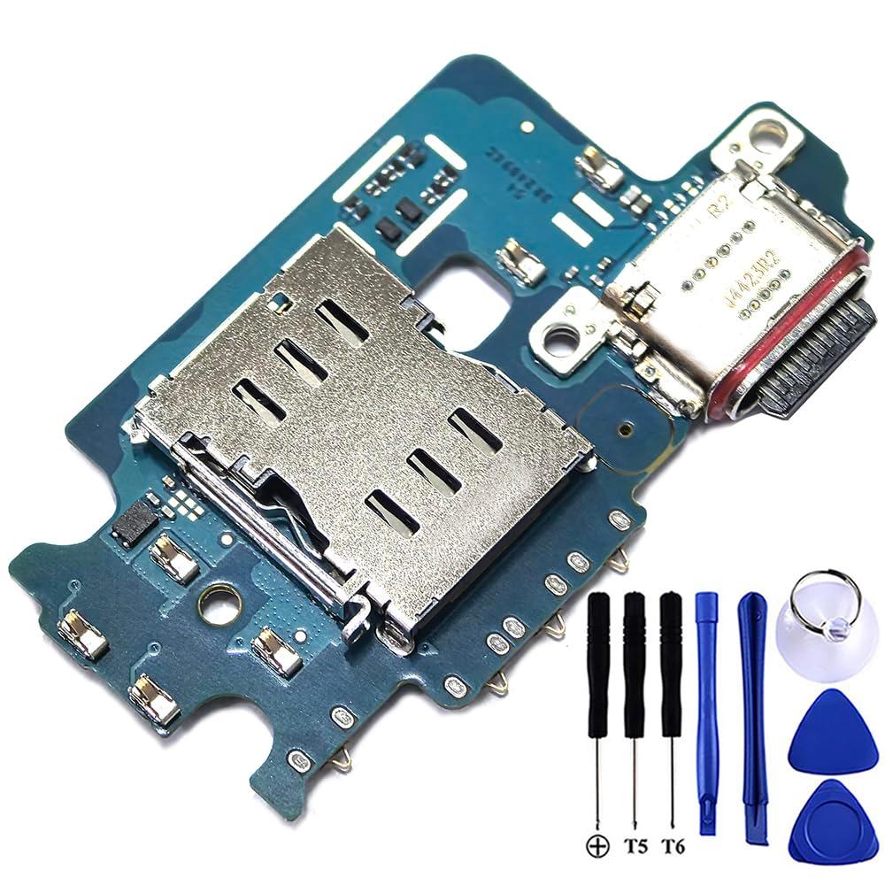 Galaxy S24 5G USB Charging Port Flex Cable Replacement SM-S921U Type C Charger Dock Board Flex Cable Connector for Samsung S24 S921 Port Repair Part with Tools (SM-S921U)