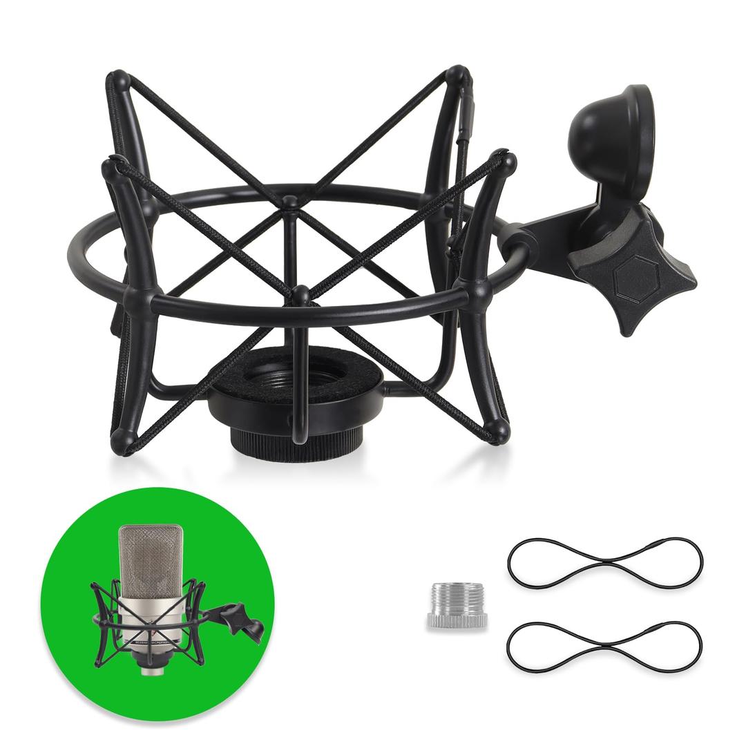 Microphone Shock Mount for Condenser Microphones, Compatible with Neumann TLM 103/102, M147/149, and More