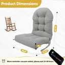 Outdoor rocking chair cushions, rocking chair pads with Back Support, with throw pillow set, 44"x19"x4" glider rocker replacement cushions, Suitable for Indoor/Outdoor, Non-Slip. (Light Gray)