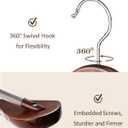 AMKUFO Wide Shoulder Wooden Hangers 8 Pack Coat Hanger with Non Slip Pants Bar, Heavy Duty Suit Hanger Wood Clothes Hangers with Smooth Finish 360 Swivel Hook for Sweater Jackets Shirts Walnut
