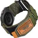 Nylon Elastic Wide Soft Bands Compatible with Samsung Galaxy Watch Ultra 47mm for Women Men, Adjustable Sport Comfort Loop Replacement Straps. (Green)