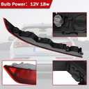 Rear Bumper Reflectors Light Stop Brake Tail Lights Compatible for Audi Q5 2017 2018 2019 2020 80A945070A Right Passenger Side (Left Driver Side)