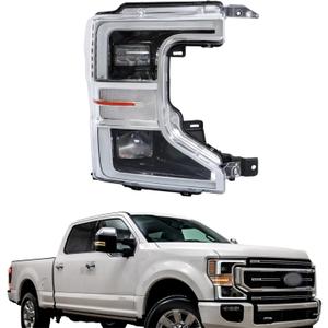 WFLNHB 1PC Replacement for F250 F350 2020-2022 Right Side Headlight Assembly w/o Sport Package Headlamp Housing Chrome LC3Z13008L