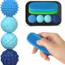 Fidget Toys Adults Silicone Magnetic Balls & Sensory Stones, 6 PCS Stress Relief Sensory Toys for Autism ADHD Anxiety, Office Desk Toys, Stocking Stuffers for Adults Teens