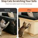 L-Shaped Corner Cat Scratching Post, Sisal Scratch Pad Mat for Sofa, Replaceable Scratcher with Armrest Guard, Dual-Purpose Furniture Protector, Easy Tool-Free Installation for L-Shaped Couches