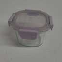 Ello Color Lock 1-Cup Round Glass Food Storage Container, 1pk Dishwasher Safe