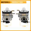 MOTOALL 753-05908 AC5 Carburetor Air Filter Carb for Craftsman 25cc Handheld Blower Cub Cadet HB425 BV428 Troy-Bilt TB4SC Yard Man YM45SC Gas Blower