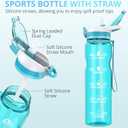 AKASO 32oz Water Bottles with Motivational Time Marker & Straw, Leakproof, Safety Lock, Tritan BPA Free, Water Jug for Fitness Gym Sports Office