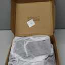 Oiamenne Knee High Boots for Women Fashion Slide Zipper Pointed Toe Stiletto Studded High Heel Rivets Tassel Boots Party Dress Shoes (7, Stone-pattern-black)