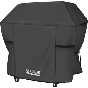 ULTCOVER Waterproof Grill Cover 64 inch, Heavy Duty BBQ Cover for 4-6 Burners Outdoor Gas Barbecue Grill, Black