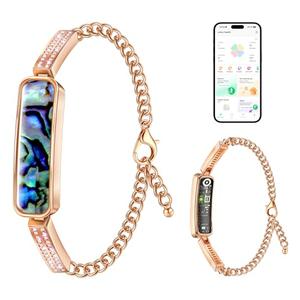 Smart Bracelet for Women, Health Activity Fitness Trackers, 24/7 Heart Rate, HRV, Blood Oxygen & Stress Monitor, 24H Sleep Tracker, Free APP for iOS & Android, Blue