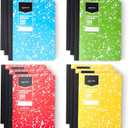 Amazon Basics Composition Notebook, College Ruled, 100 Sheets, 9.75" x 7.5", Assorted Marble Colors, 12-Pack
