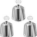 Dreyoo 3 Piece Metal Shower Knob Replacement Compatible with Price/Pfister Verve Tub Shower, Bathtub Faucet Handle Remodel Trim Kit Include 1 Hot 1 Cold 1 Diverter and 3 Screws(Brushed Nickel)