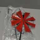 Glitzhome 44" H Metal Wind Spinner Yard Stake, Ornamental Windmill Decor Weather Vane Weather Resistant for Home Outdoor Yard Lawn Garden Farm Backyard, Red