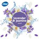 Dial Antibacterial Deodorant Bar Soap, Calm & Soothe Lavender & Twilight Jasmine Scent, 4 Oz, 32 Bars, Dermatologist Tested, With Clean Rinse Technology